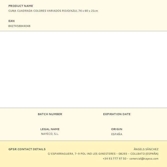 Cama para mascota Nayeco 75 x 60 cm Azul 2