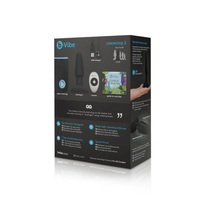 Plug anal con control remoto B-Vibe 5858070000 Negro 2