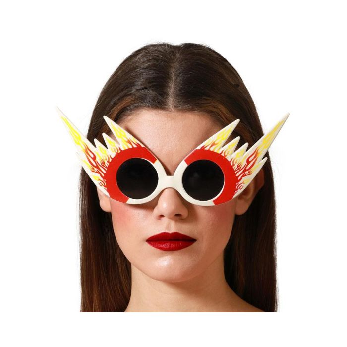 Gafas con llamas rojas y amarillas para look rockero - Diseño atrevido para festivales y conciertos 0 Gafas con llamas rojas y amarillas para look rockero - Diseño atrevido para festivales y conciertos 0
