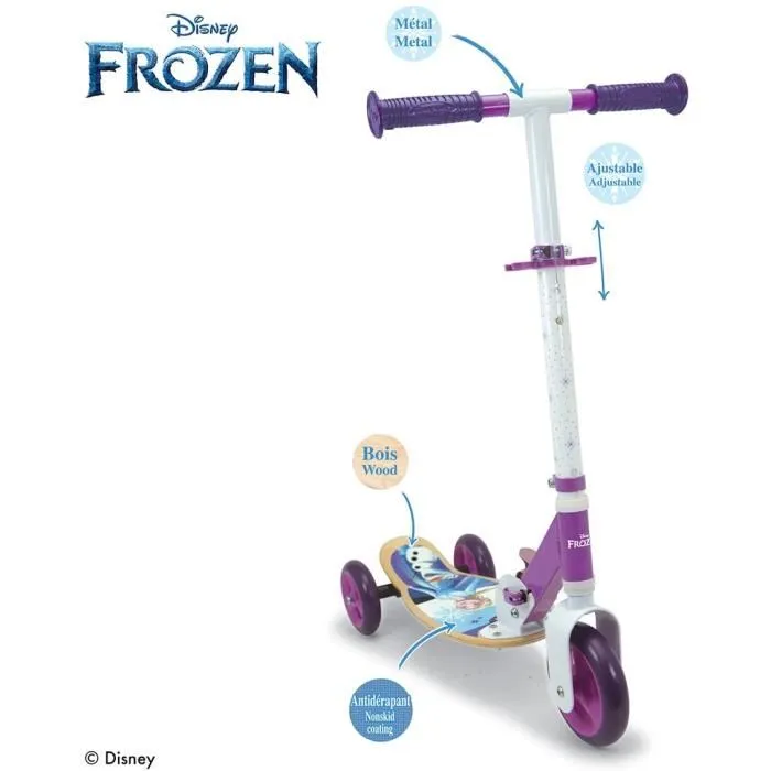 Smoby Patinete Plegable 3 Ruedas Madera Frozen Niños Smoby Patinete Plegable 3 Ruedas Madera Frozen Niños