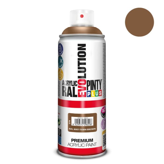 Pinty Plus Evolution Pintura Acrílica Spray 520 cc Ral 8007 Fawn Brown Brillante