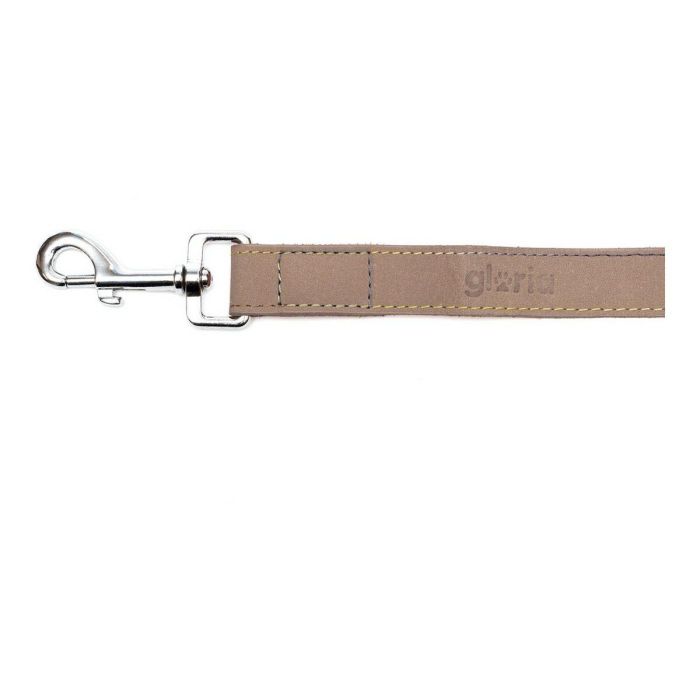 Gloria Correa para Perro Oasis Cuero Alta Calidad Costuras Reforzadas 100 cm x 15 mm Blanco para Paseos - Mosquetón Seguro Robusto 1