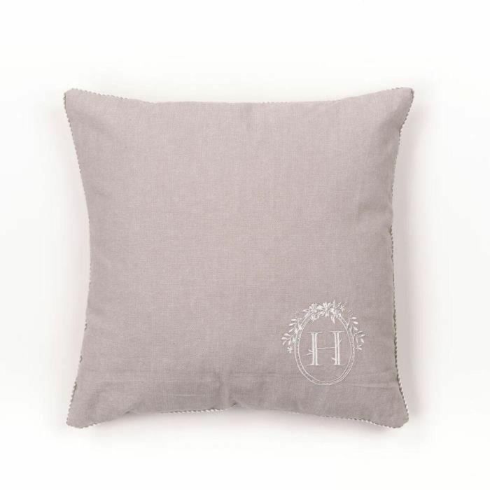 Cojín - HOY - CHARME - Chambray x Petite broderie Berenice - 40 x 40 cm 2