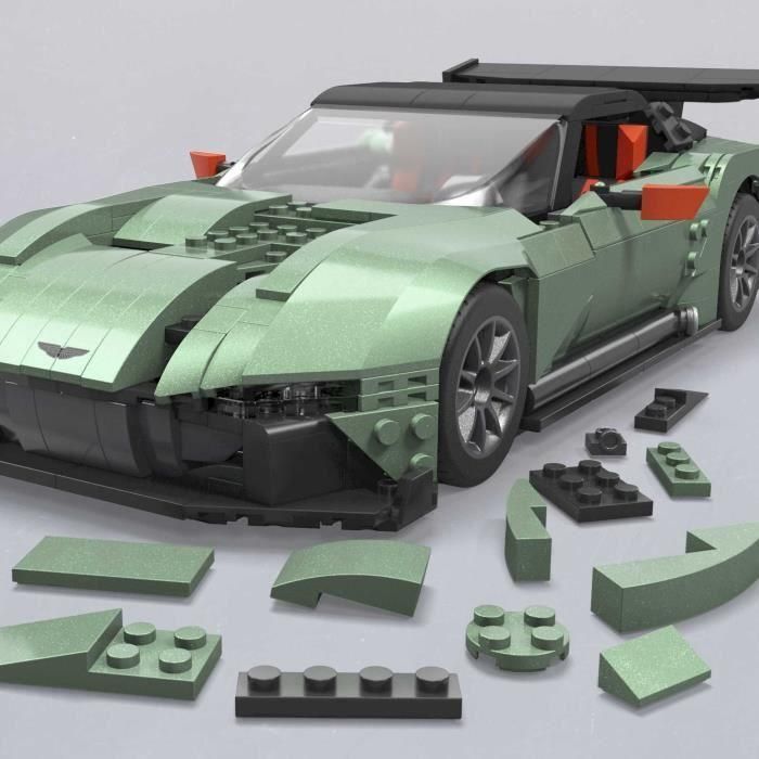 Coche aston martin vulcan hot wheels de construccion con 986 bloques. escala 1:15 4