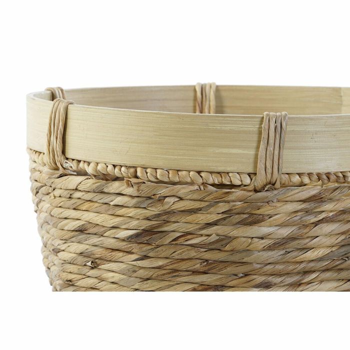 Juego de Cestas DKD Home Decor Marrón Natural Bambú Junco Tropical 40 x 40 x 23 cm 3 Piezas 3