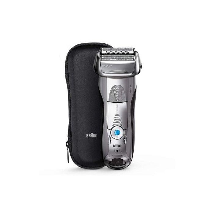 AFEITADORA BRAUN SERIES 7 7893S PLATA - 5 MODOS DE AFEITADO - MOJADO Y SECO - 4 ELEMENTOS CORTANTES+TECNOLOGIA SÓNICA - 50 MINUTOS DE AUTONOMÍA
