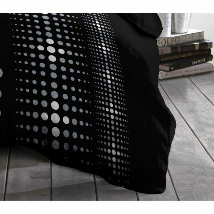 Home Linge Passion HOM3701393708333 Steevy Microfibra Décima Juego de Funda Nórdica 1 Cubierta 240x260 cm + 2 Fundas Almohada 63x63 cm Negro 1