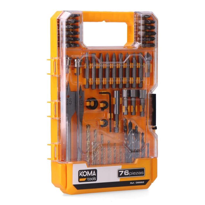 Koma Tools Juego de puntas y brocas 76 piezas 25,5 x 3,6 x 17 cm 0 Koma Tools Juego de puntas y brocas 76 piezas 25,5 x 3,6 x 17 cm 0