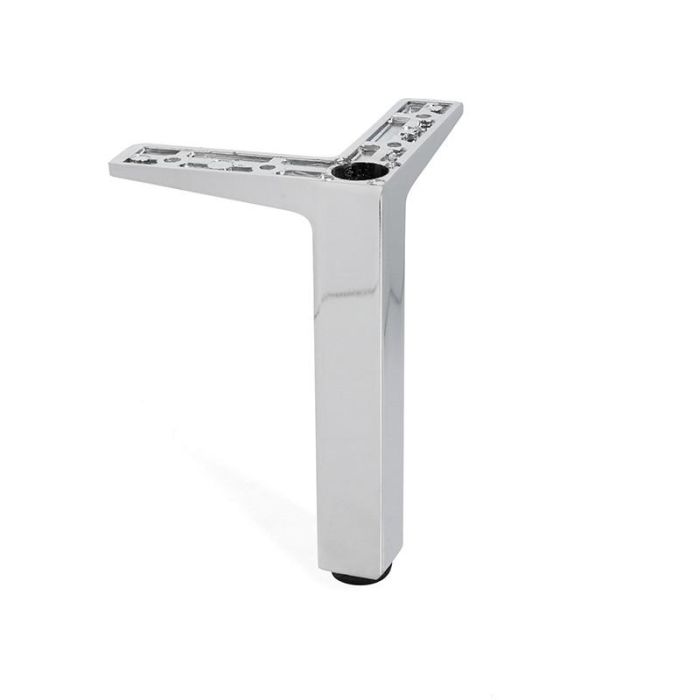 MAFOS Pata Metálica Zamak Quadro Acabado Cromo Brillo Altura H140