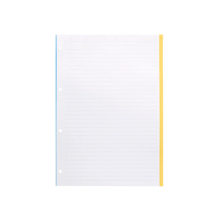 Antartik Recambio Papel A4 100 Hojas 100gr Rayado Horizontal 4 Taladros Bandas Colores 5