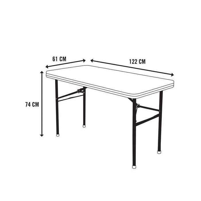 Lifetime Mesa Rectangular Plegable Crema Plástico Acero 122x61x74 cm 4 Lifetime Mesa Rectangular Plegable Crema Plástico Acero 122x61x74 cm 4