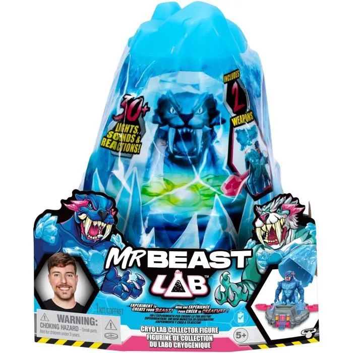 Moose Toys Mr. Beast Lab - 18 cm, 30 luces y sonidos, 2 bestias coleccionables - MOO0630996247426 4