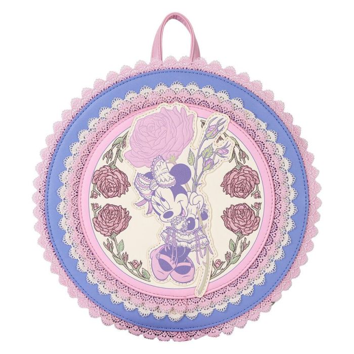Mochila Floral Minnie Disney Loungefly 23cm 3 Mochila Floral Minnie Disney Loungefly 23cm 3