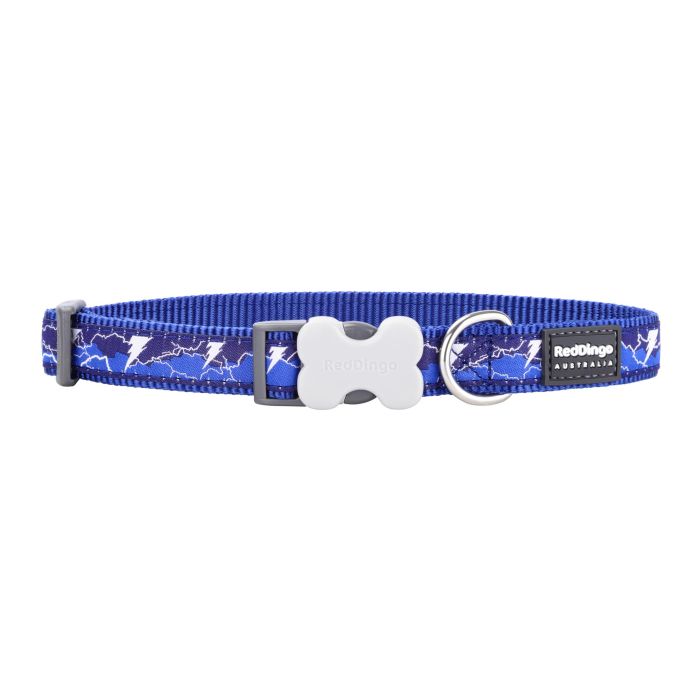 Red Dingo Collar Lightning Navy 12 mm x 20-32 cm 1