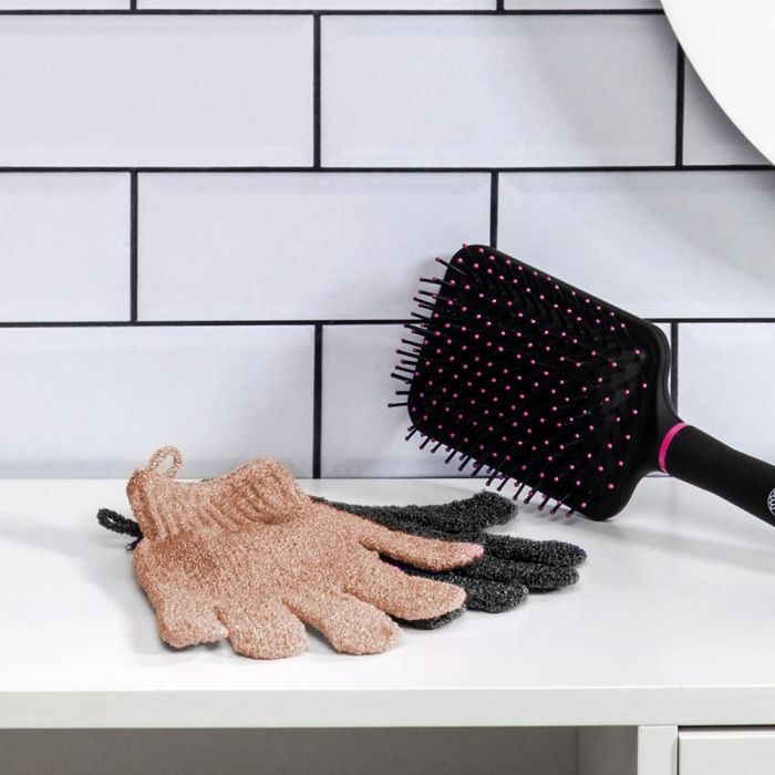 Cosmetic Club Juego de 2 Guantes Exfoliantes para Ducha y Belleza, Talla Única, Lavables y Reutilizables 1 Cosmetic Club Juego de 2 Guantes Exfoliantes para Ducha y Belleza, Talla Única, Lavables y Reutilizables 1