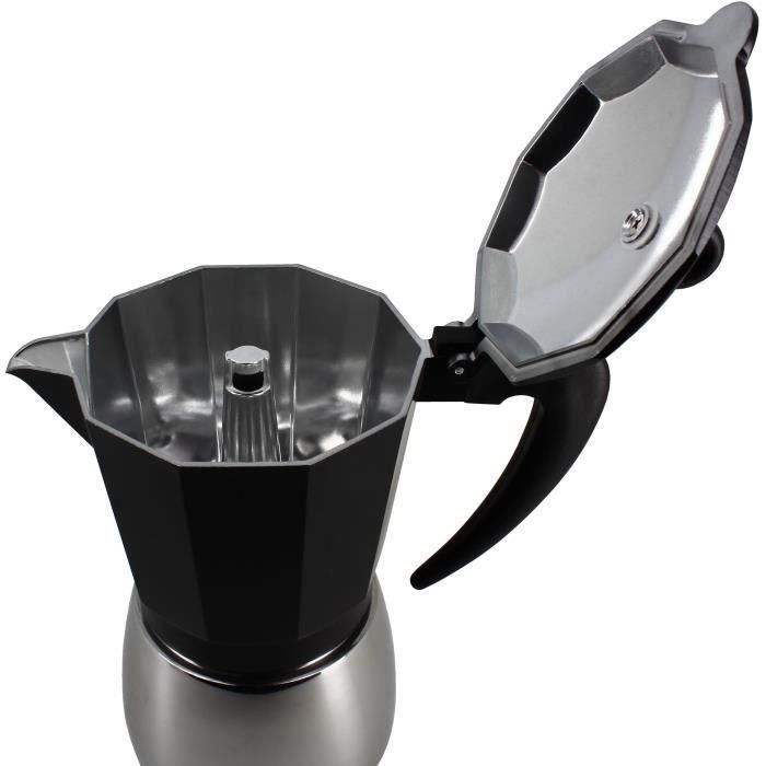 Cafetera italiana - MENASTYL - 3935072 - Aluminio - 12 tazas - Todo tipo de fuegos, incluida inducción 1