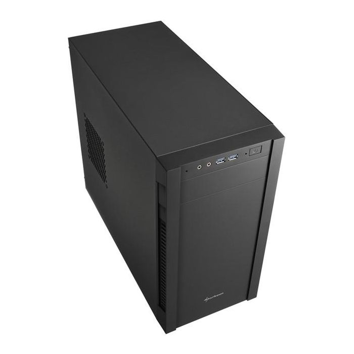 Sharkoon S1000 Caja PC Compacta Micro-ATX con Túnel Inferior para Fuente/Discos y Flujo de Aire Optimizado - Negro 2