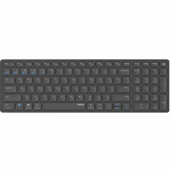 Conjunto de teclado y ratón - RAPOO - 9700M - Inalámbrico - AZERTY - Ultrafino - Negro 1 Conjunto de teclado y ratón - RAPOO - 9700M - Inalámbrico - AZERTY - Ultrafino - Negro 1