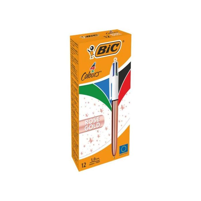 Bolígrafo 4 Colores Pink Gold BIC 504894