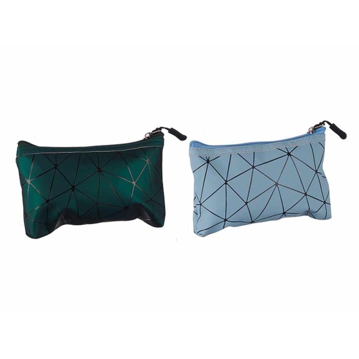 Neceser Rectangular Pequeño Azul y Verde Berilo - 12.5x2x18 cm (24 Unidades) 1