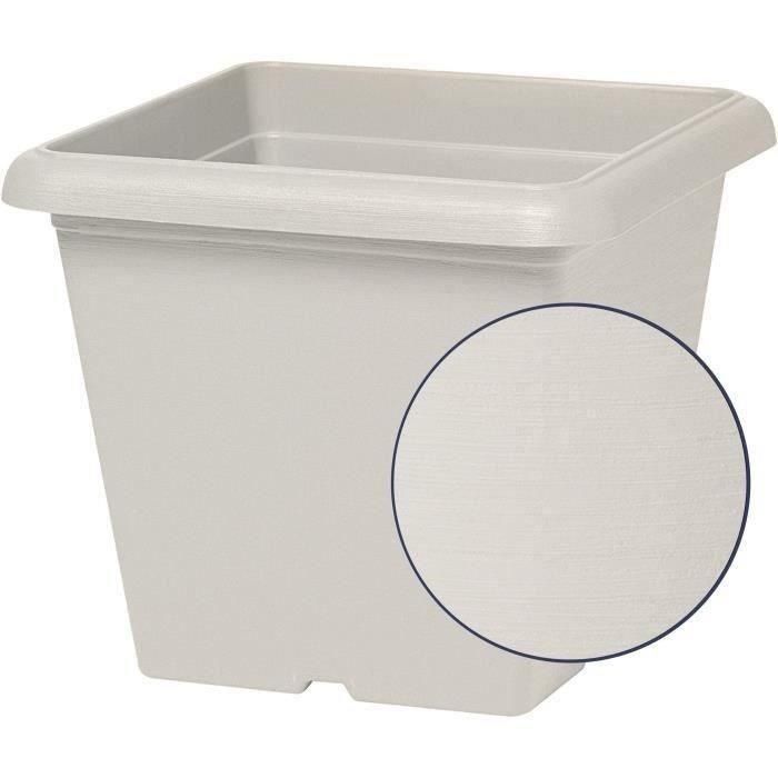 Maceta cuadrada - GARDEN ID - Teramo piedra blanca - 40 x 35 cm - Resistente a rayones - Efecto Piedra - Con Agujeros 1 Maceta cuadrada - GARDEN ID - Teramo piedra blanca - 40 x 35 cm - Resistente a rayones - Efecto Piedra - Con Agujeros 1
