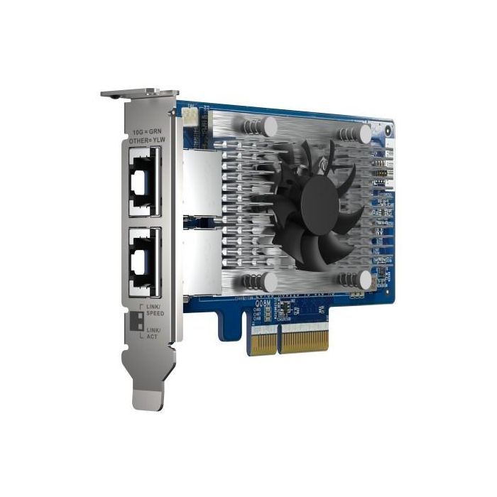 Qnap QXG-10G2T-X710 Tarjeta de Red PCIe 3.0 x4 con 2 Puertos RJ45 10GbE, NBASE-T y Controlador Intel X710 2 Qnap QXG-10G2T-X710 Tarjeta de Red PCIe 3.0 x4 con 2 Puertos RJ45 10GbE, NBASE-T y Controlador Intel X710 2