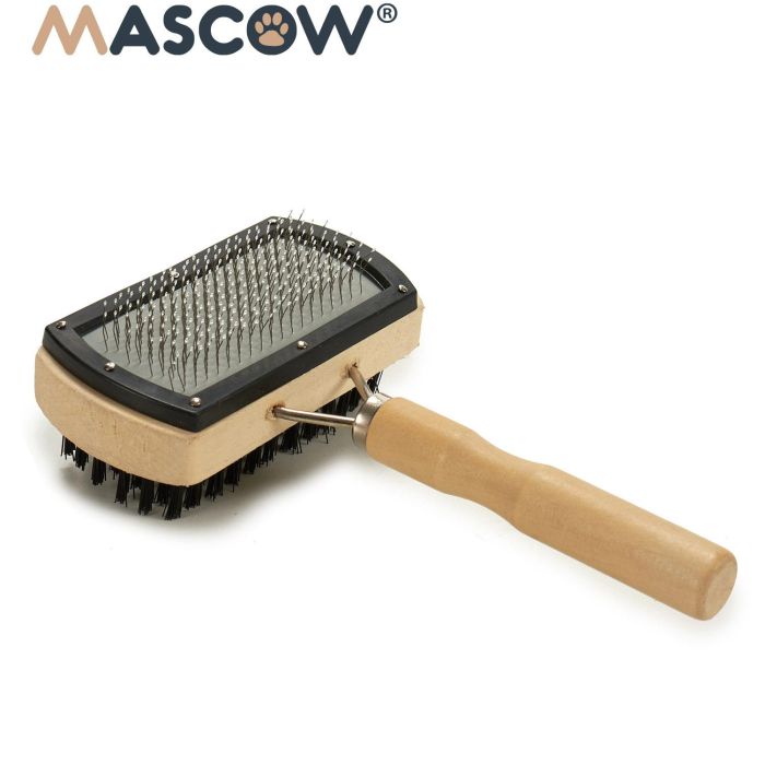 Mascow Cepillo Doble Rodillo para Mascotas, Mango de Plástico y Acero, Marrón/Gris, 10x17x5 cm (24 Unidades) 1