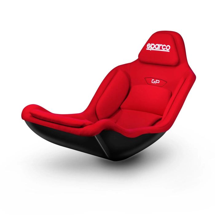 Sparco S008026GRS Asiento Gaming Simulación F1 Monoplaza Rojo Reclinado Fibra de Vidrio Ajustable Almohadillas Personalizables