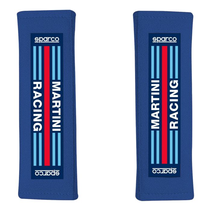 Sparco S01098S3MRA Almohadillas de Arnés Martini Racing Edición Limitada para Correas de 3 pulgadas - Rojo, Azul, Par