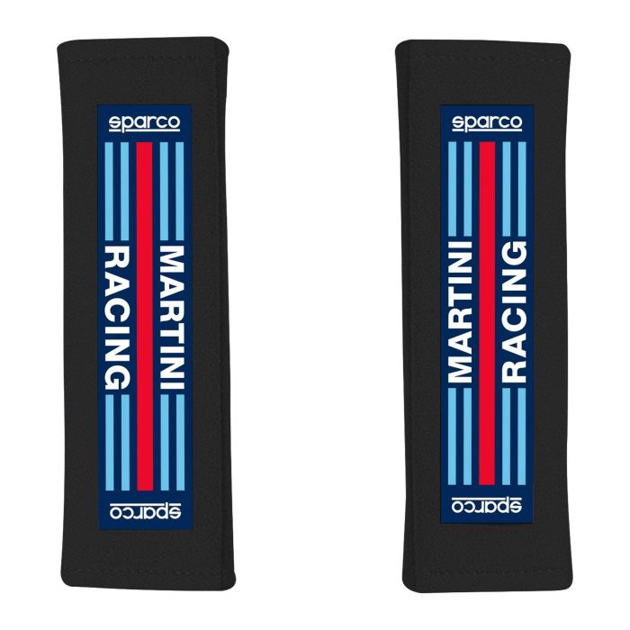 Sparco S01098S3MRN Almohadillas para Arnés de Seguridad Correas 3" Diseño Martini Racing Edición Limitada Rojo Negro - Par