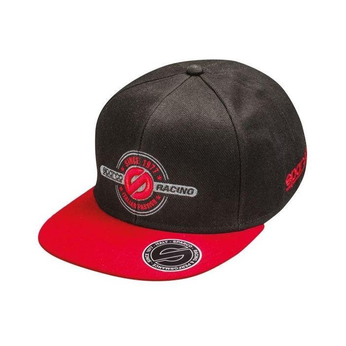 Gorra Deportiva Sparco Childs Rebel Negro/Rojo