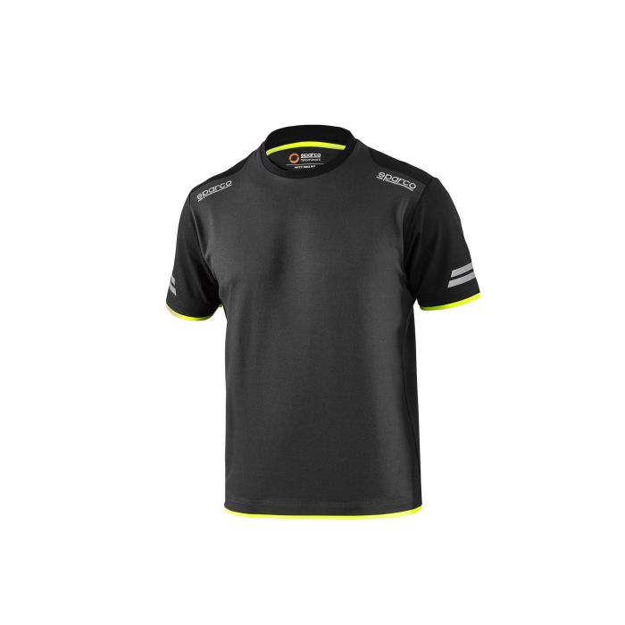 Sparco S02416GSGF4XL Camiseta Tw Gris-Amarillo Fluo Talla XL Algodón Poliéster Piqué Reflectante Alta Visibilidad 170g/m²