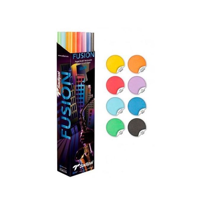 Sadipal Caja Expositora 30 Rollos Papel Kraft Verjurado 65 gr 1x3M Fusión Collection Nuevo Surtido Sadipal Caja Expositora 30 Rollos Papel Kraft Verjurado 65 gr 1x3M Fusión Collection Nuevo Surtido