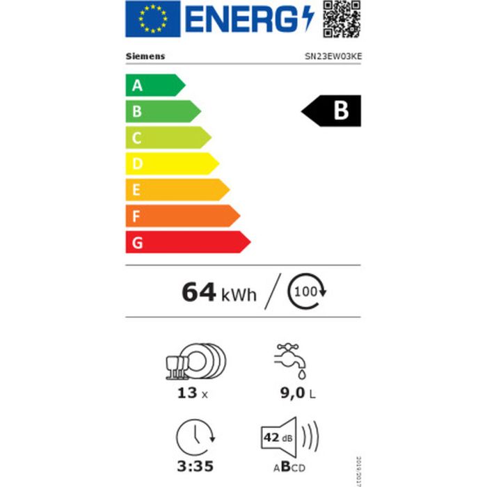 Lavavajillas Siemens AG SN23EW03KE Blanco 60 cm 1