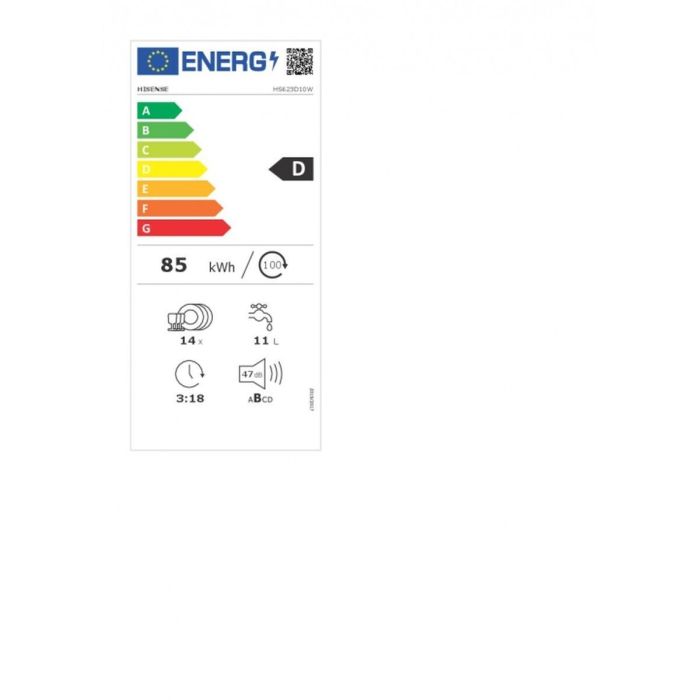 Lavavajillas Hisense HS623D10W 60 cm 1