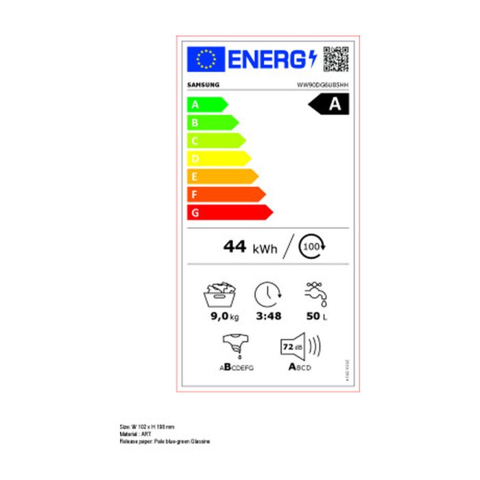 Lavadora Samsung WW90DG6U85HHU3 60 cm 1400 rpm 9 kg 1