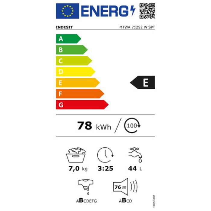 Lavadora Indesit MTWA71252WSPT 59,5 cm 1200 rpm 7 kg 1