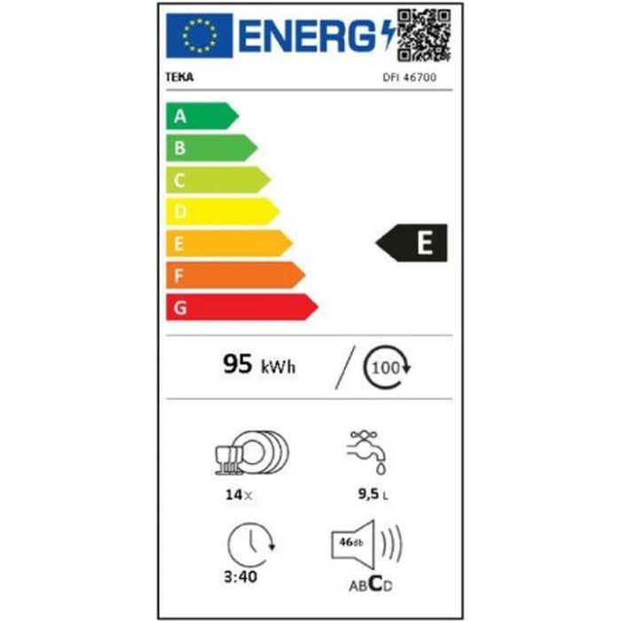 Lavavajillas Teka DFI46710 60 cm Blanco Integrable 1