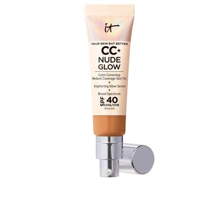 Cc+ nude glow lightweight foundation + glow serum SPF40 #tan