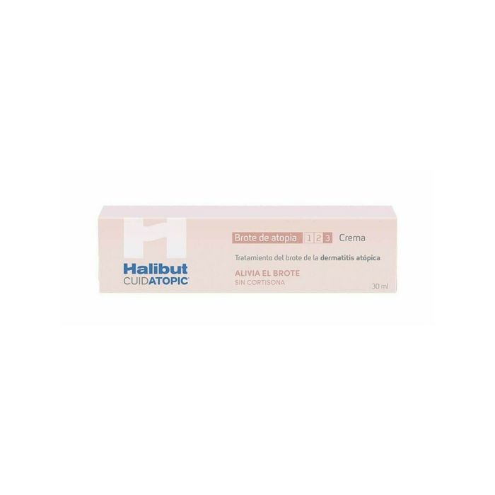 Halibut PA BROTE Crema Cuidatopic para Brotes de Atopia, Eccema y Picor en Piel Sensible 30 ml Sin Cortisona