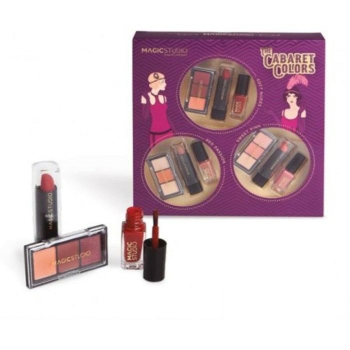 Magic Studio THE CABARET COLORS Lote de Maquillaje Completo 9 Piezas: Sombras, Esmaltes de Uñas y Labiales Magic Studio THE CABARET COLORS Lote de Maquillaje Completo 9 Piezas: Sombras, Esmaltes de Uñas y Labiales