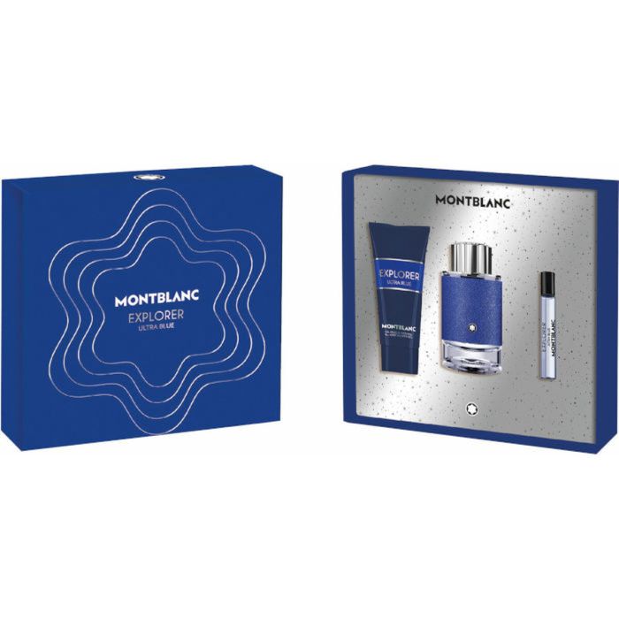 Set de Perfume Hombre Montblanc Explorer Ultra Blue 3 Piezas