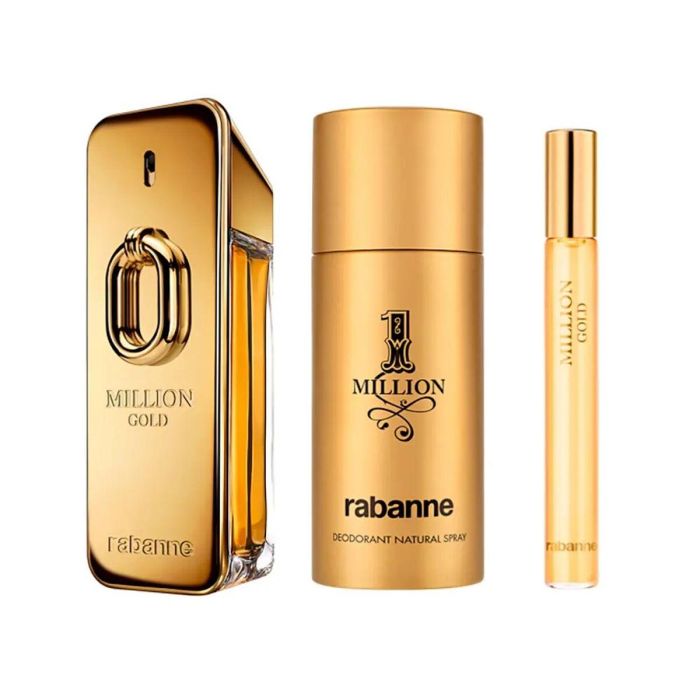 Set de Perfume Hombre Paco Rabanne Million Gold 3 Piezas 1