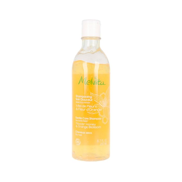 Melvita Champú Suavizante Hidratante para Cabello Seco con Azahar y Miel de Flores, Sin Sulfatos, Orgánico Ecocert 200 ml