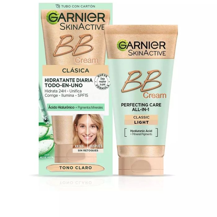 Crema Hidratante con Color Garnier Skin Naturals Spf 15 Claro (50 ml)