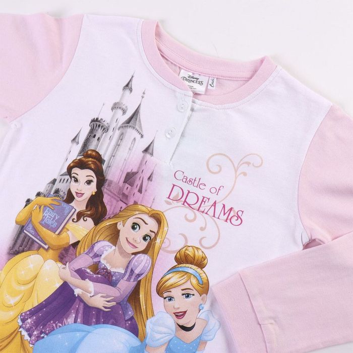 Pijama Infantil Princesses Disney Rosa claro 1
