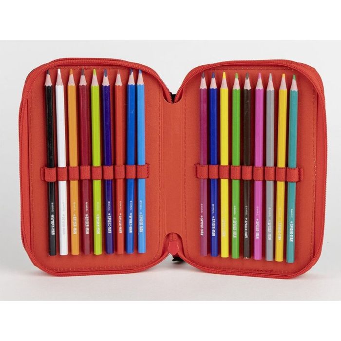 Plumier Triple Spider-Man Negro 13 x 7,5 x 20 cm 3 Plumier Triple Spider-Man Negro 13 x 7,5 x 20 cm 3