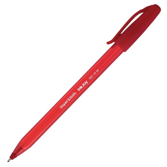 Paper Mate Inkjoy 100 cap boligrafo triangular rojo -50u-