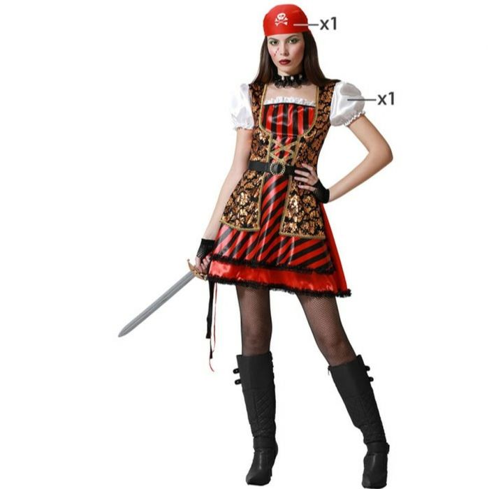 Disfraz para Adultos Rojo Pirata Mujer Disfraz para Adultos Rojo Pirata Mujer