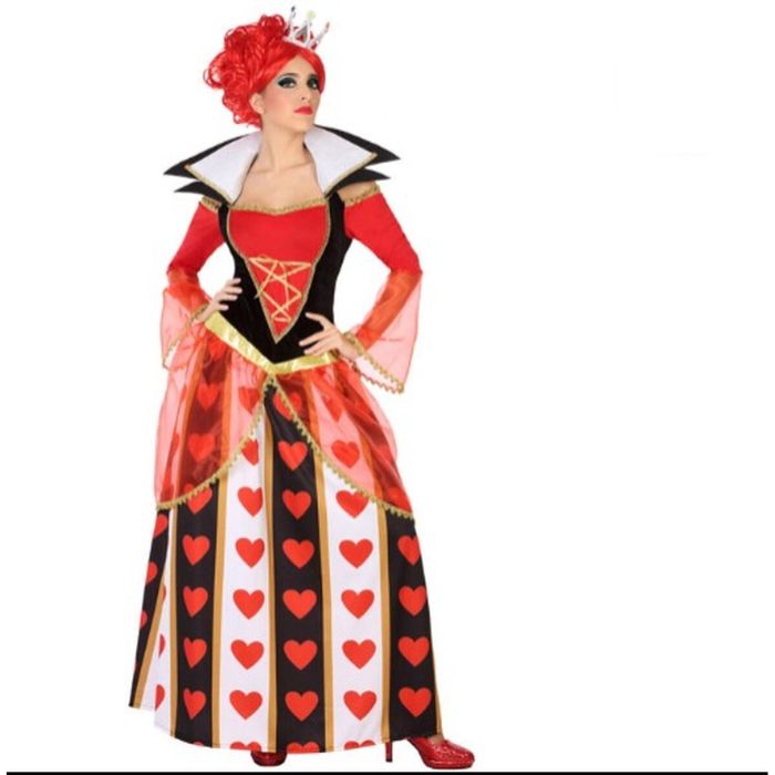 Disfraz para Adultos Reina de Corazones Multicolor Fantasía 8